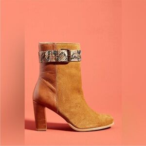 Matisse Eaglewood Boots by anthropology Tan Suede Leather 4" Heel size 7…
